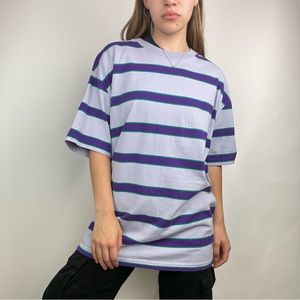 TNA Purple striped t shirt